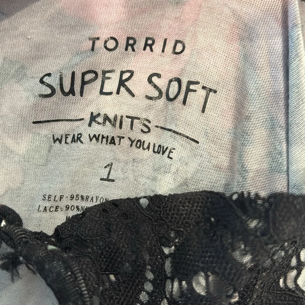 Torrid Black and Pink Floral Lace Dress - Picture 7 of 7